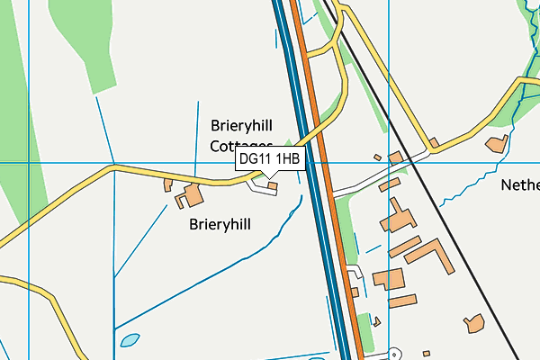 DG11 1HB map - OS VectorMap District (Ordnance Survey)