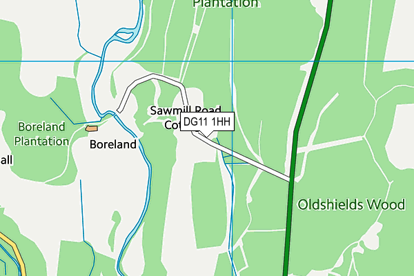 DG11 1HH map - OS VectorMap District (Ordnance Survey)