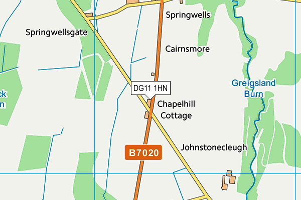 DG11 1HN map - OS VectorMap District (Ordnance Survey)