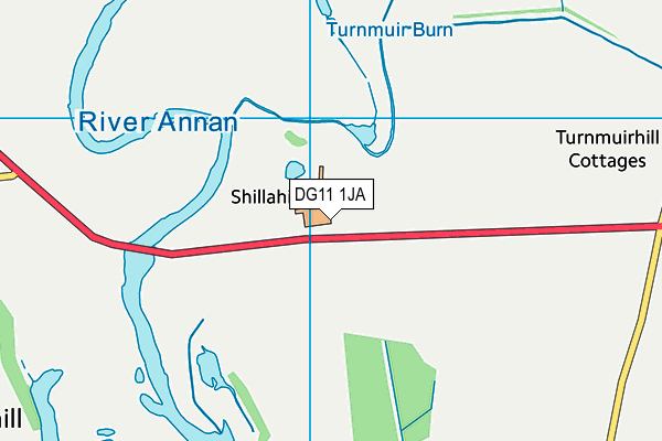 DG11 1JA map - OS VectorMap District (Ordnance Survey)