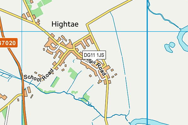 DG11 1JS map - OS VectorMap District (Ordnance Survey)