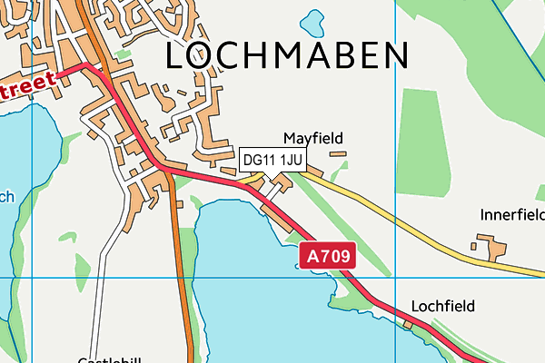 DG11 1JU map - OS VectorMap District (Ordnance Survey)