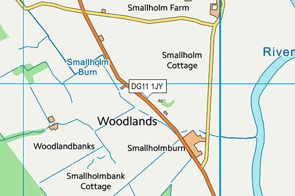 DG11 1JY map - OS VectorMap District (Ordnance Survey)