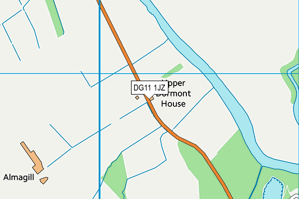 DG11 1JZ map - OS VectorMap District (Ordnance Survey)
