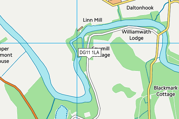 DG11 1LA map - OS VectorMap District (Ordnance Survey)