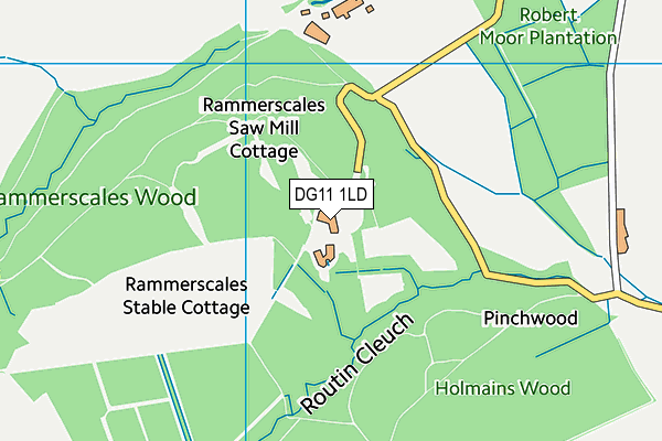 DG11 1LD map - OS VectorMap District (Ordnance Survey)