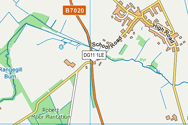 DG11 1LE map - OS VectorMap District (Ordnance Survey)