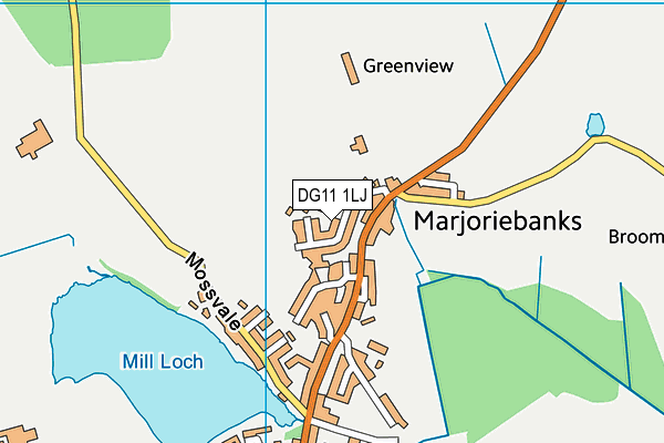 DG11 1LJ map - OS VectorMap District (Ordnance Survey)