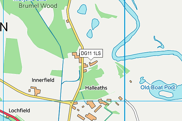 DG11 1LS map - OS VectorMap District (Ordnance Survey)