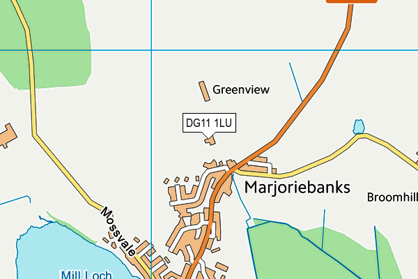 DG11 1LU map - OS VectorMap District (Ordnance Survey)