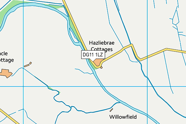 DG11 1LZ map - OS VectorMap District (Ordnance Survey)