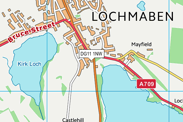 DG11 1NW map - OS VectorMap District (Ordnance Survey)