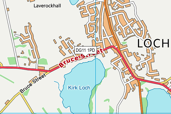 DG11 1PD map - OS VectorMap District (Ordnance Survey)