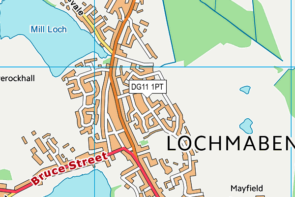 DG11 1PT map - OS VectorMap District (Ordnance Survey)