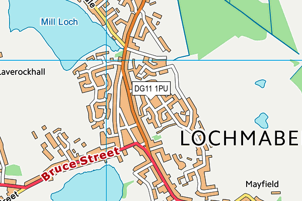 DG11 1PU map - OS VectorMap District (Ordnance Survey)