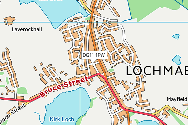 DG11 1PW map - OS VectorMap District (Ordnance Survey)