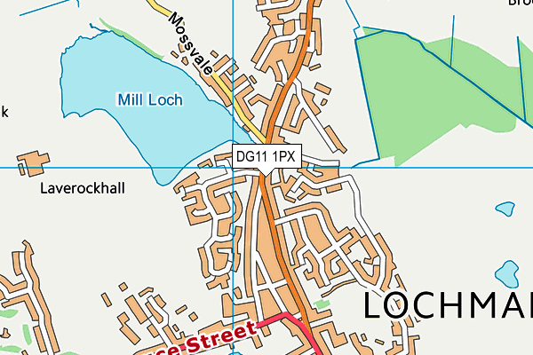 DG11 1PX map - OS VectorMap District (Ordnance Survey)
