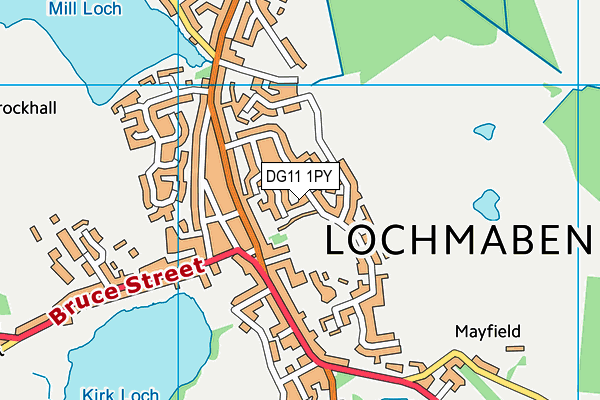 DG11 1PY map - OS VectorMap District (Ordnance Survey)