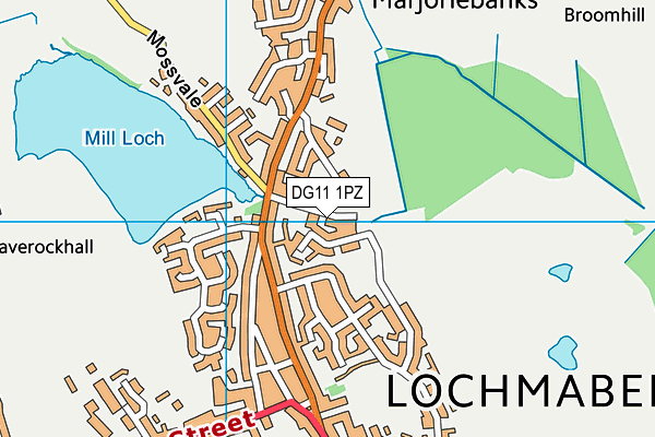 DG11 1PZ map - OS VectorMap District (Ordnance Survey)