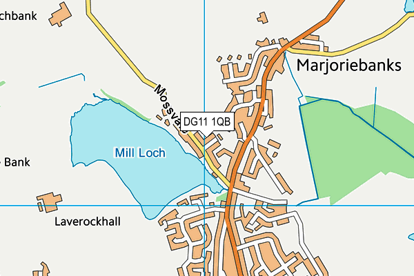 DG11 1QB map - OS VectorMap District (Ordnance Survey)