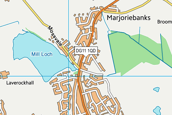 DG11 1QD map - OS VectorMap District (Ordnance Survey)