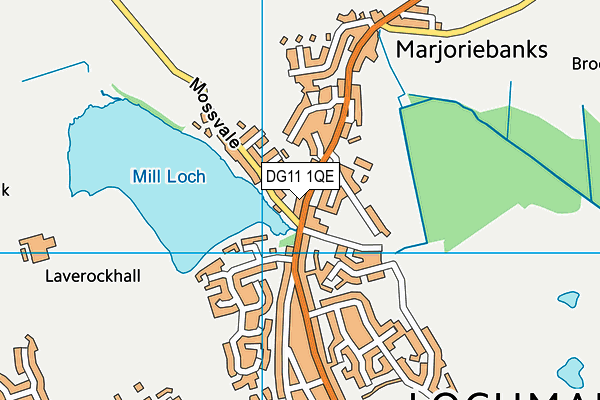 DG11 1QE map - OS VectorMap District (Ordnance Survey)