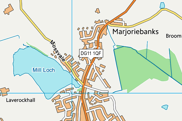 DG11 1QF map - OS VectorMap District (Ordnance Survey)