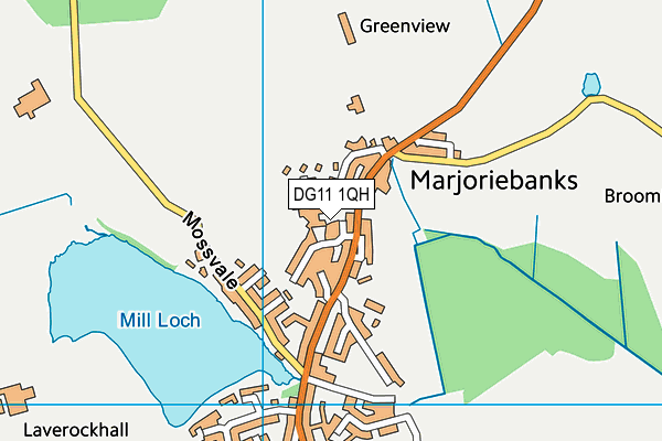 DG11 1QH map - OS VectorMap District (Ordnance Survey)