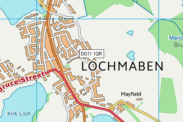 DG11 1QR map - OS VectorMap District (Ordnance Survey)