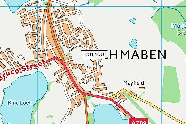 DG11 1QU map - OS VectorMap District (Ordnance Survey)