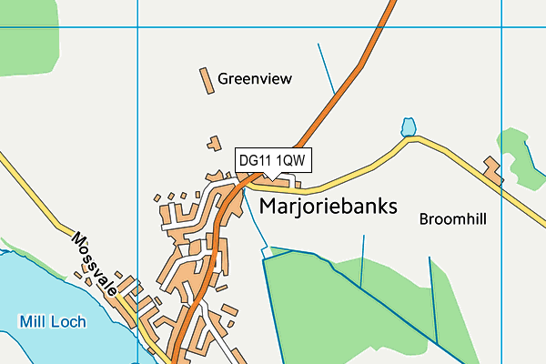 DG11 1QW map - OS VectorMap District (Ordnance Survey)