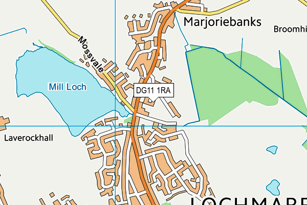 DG11 1RA map - OS VectorMap District (Ordnance Survey)