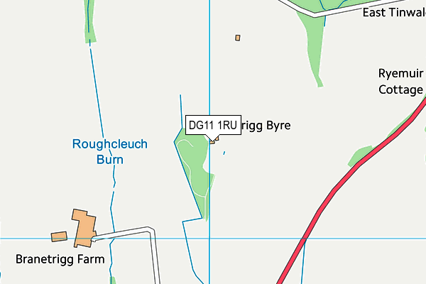 DG11 1RU map - OS VectorMap District (Ordnance Survey)