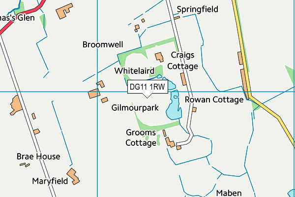 DG11 1RW map - OS VectorMap District (Ordnance Survey)