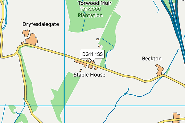 DG11 1SS map - OS VectorMap District (Ordnance Survey)