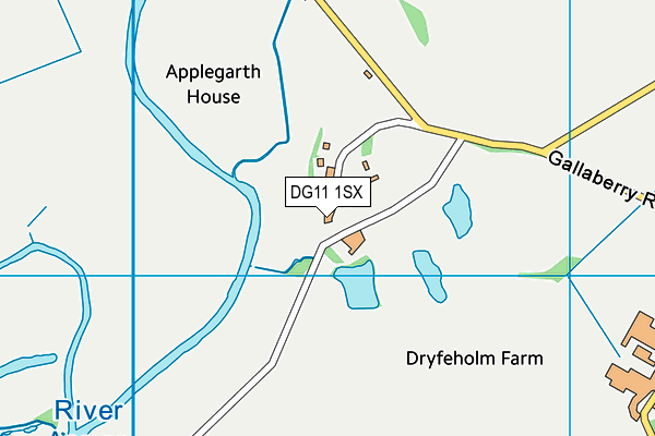 DG11 1SX map - OS VectorMap District (Ordnance Survey)