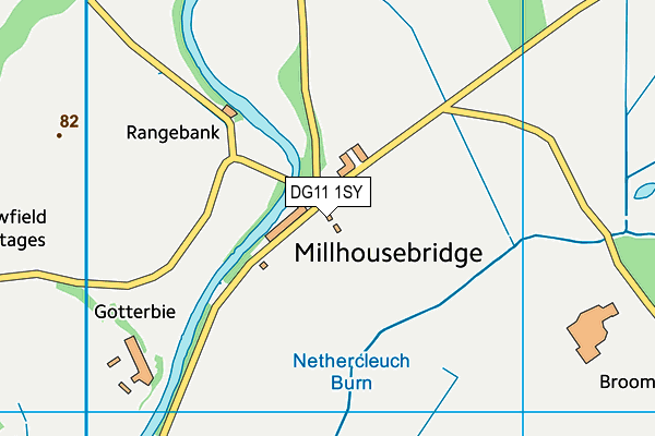 DG11 1SY map - OS VectorMap District (Ordnance Survey)