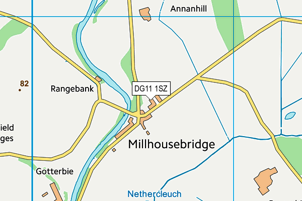 DG11 1SZ map - OS VectorMap District (Ordnance Survey)