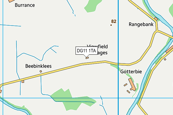 DG11 1TA map - OS VectorMap District (Ordnance Survey)