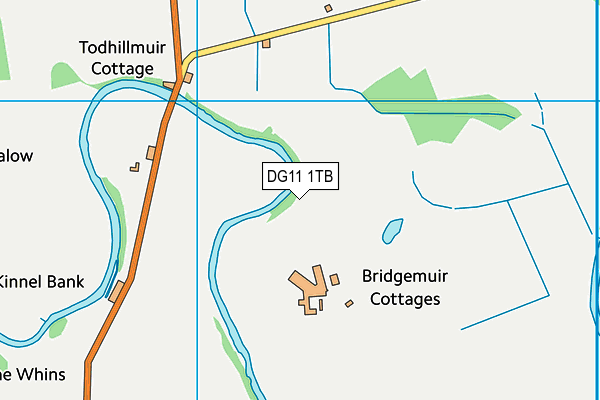 DG11 1TB map - OS VectorMap District (Ordnance Survey)