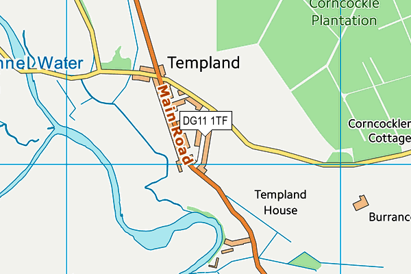 DG11 1TF map - OS VectorMap District (Ordnance Survey)