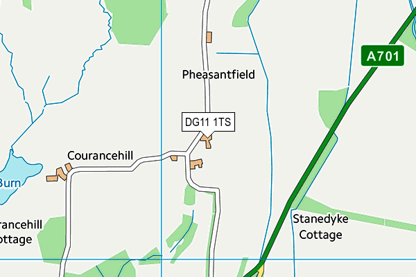 DG11 1TS map - OS VectorMap District (Ordnance Survey)