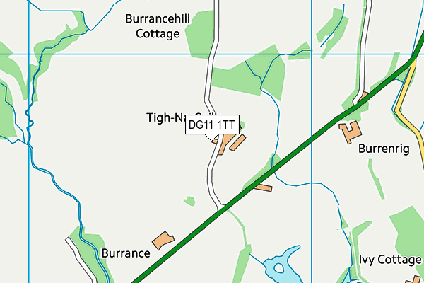 DG11 1TT map - OS VectorMap District (Ordnance Survey)