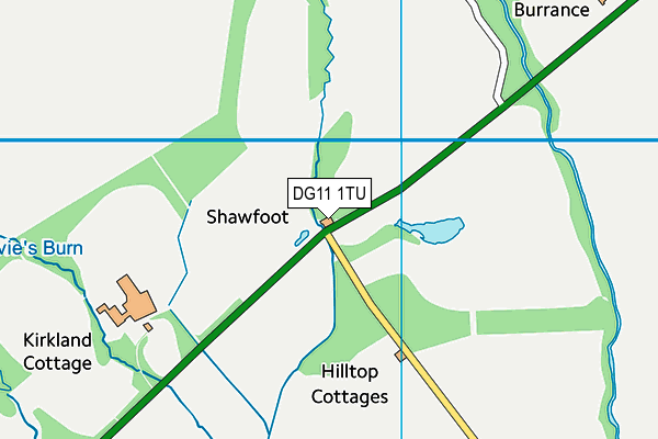 DG11 1TU map - OS VectorMap District (Ordnance Survey)