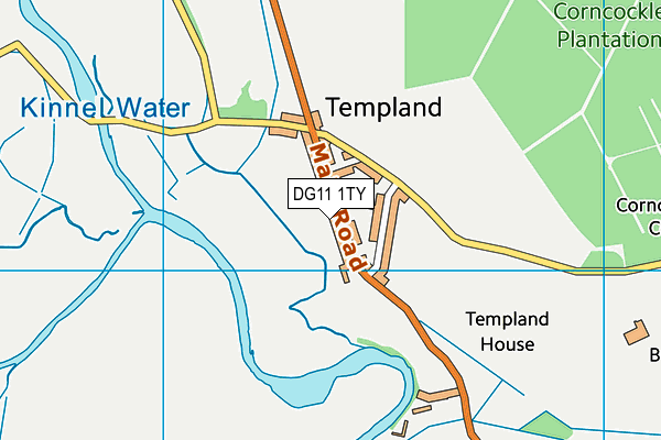 DG11 1TY map - OS VectorMap District (Ordnance Survey)