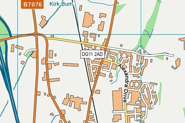 DG11 2AD map - OS VectorMap District (Ordnance Survey)