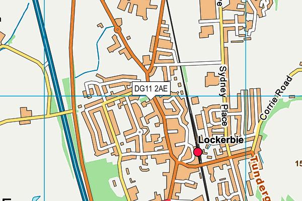 DG11 2AE map - OS VectorMap District (Ordnance Survey)