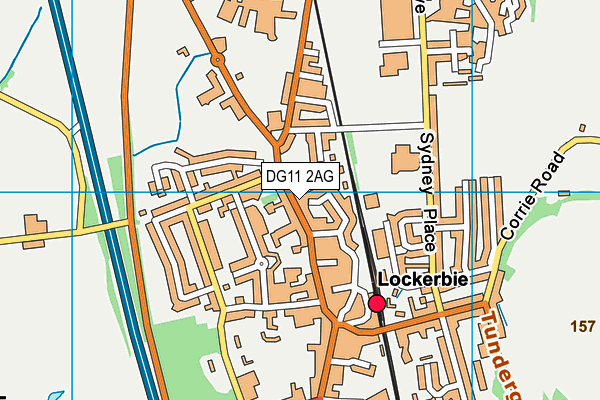 DG11 2AG map - OS VectorMap District (Ordnance Survey)
