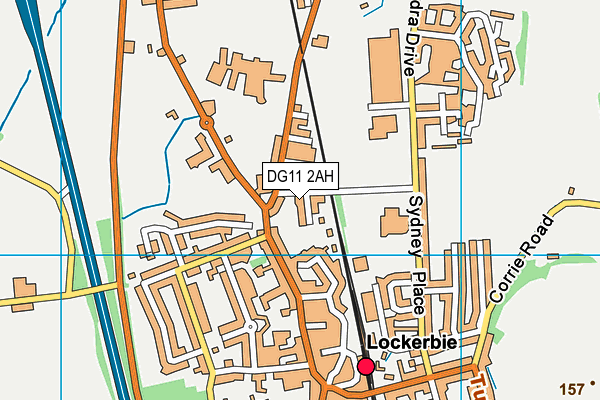 DG11 2AH map - OS VectorMap District (Ordnance Survey)