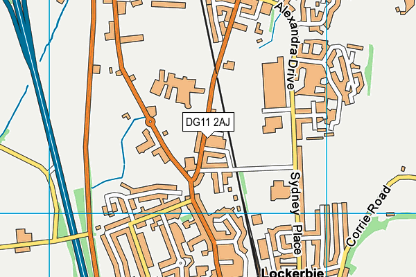 DG11 2AJ map - OS VectorMap District (Ordnance Survey)